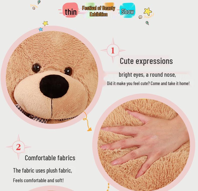 1.6M Panda Big Bear Plush Toy - Perfect Birthday Gift for Girls