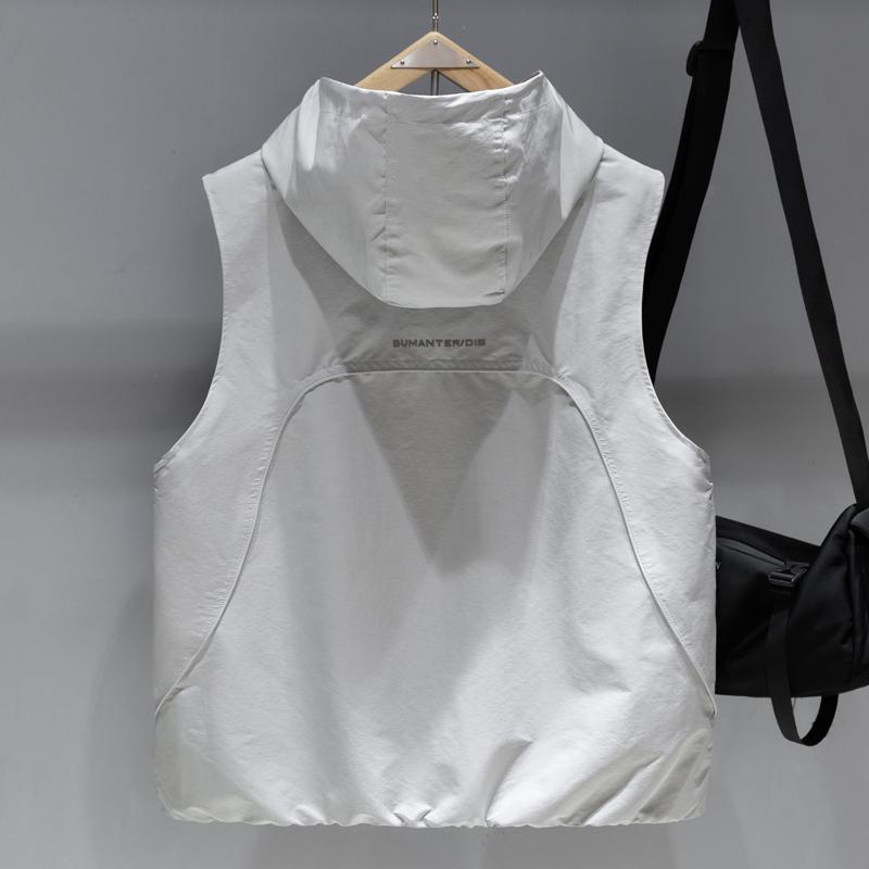 Unisex Lightweight Hooded Vest, Breathable Mesh Lined Casual Outdoor Gilet (M-2XL)