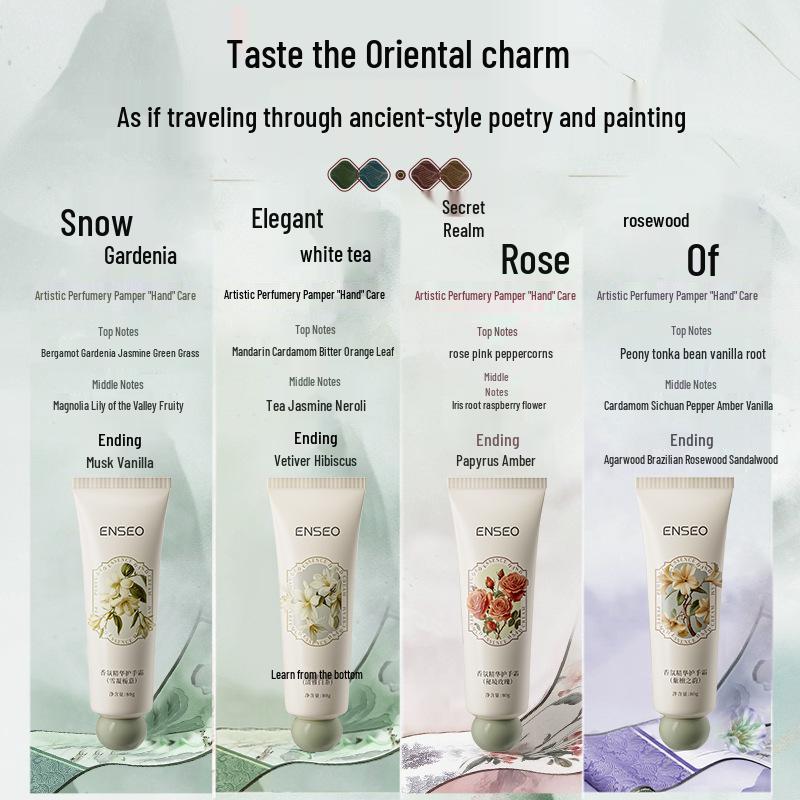 ENSEO Fragrance Essence Hand Cream 80g: Moisturizing & Hydrating Anti-Cracking for Autumn/Winter