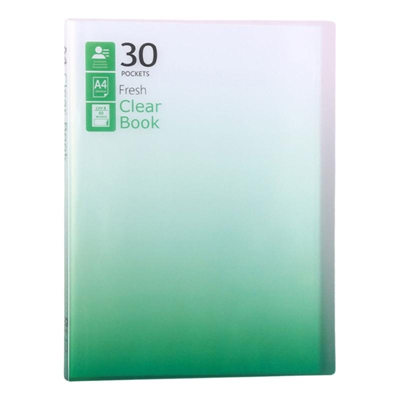 30 Pockets Display Folder Multipurpose Document Project Folder Letter Size Display Folders Book with Protective Sleeve