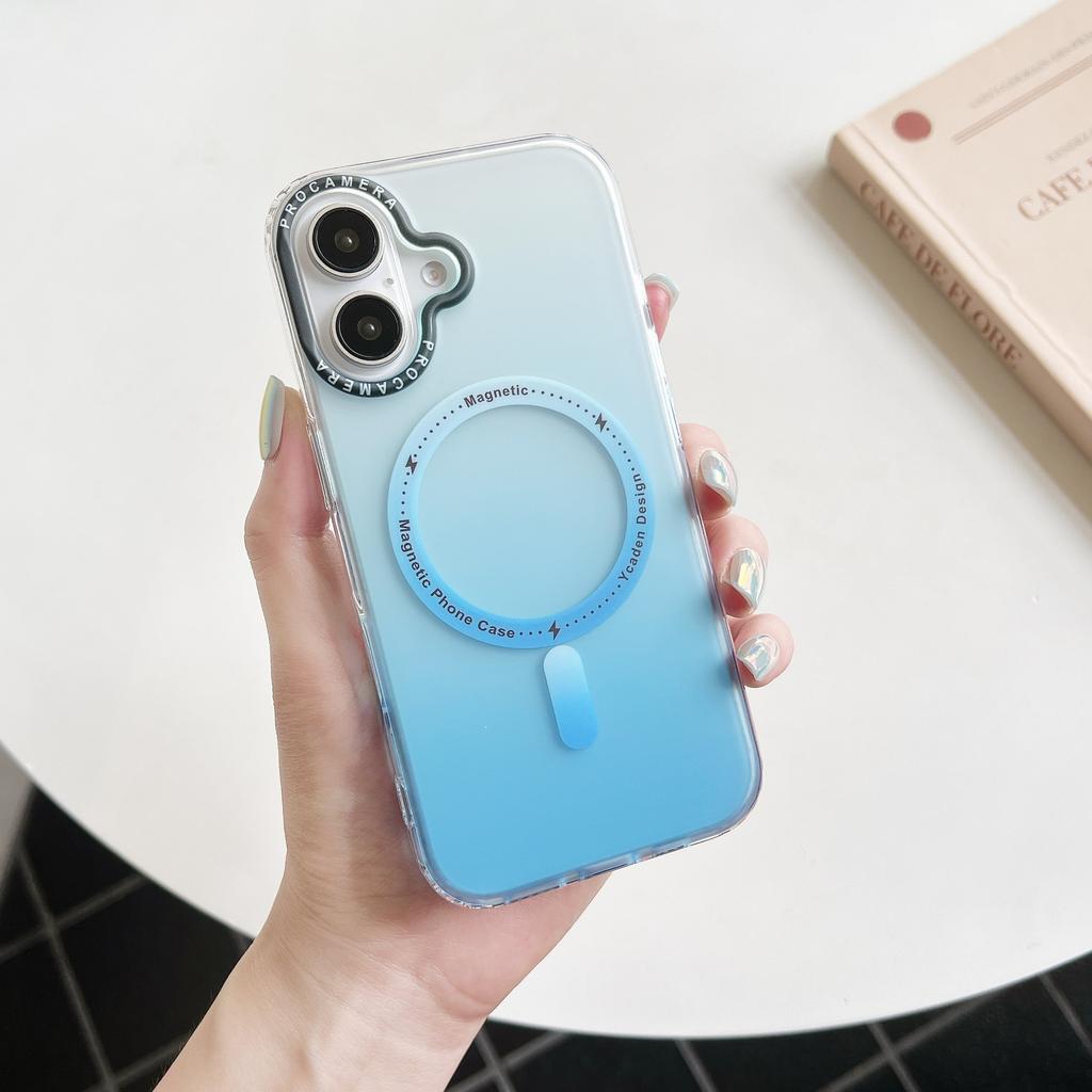 For IPhone 16 Anti Drop and Apple 15 Promax All Inclusive Skin Feel Matte Gradient 14 Magnetic Phone Case