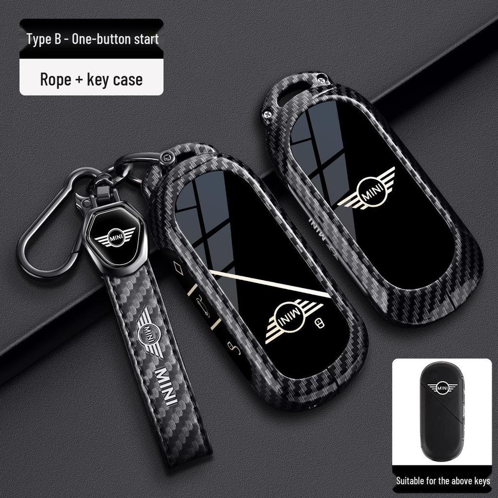 BMW Mini Key Case for Countryman and Cooper (Models F54, F55, F56, F60) - Carbon Fiber Metal Shell