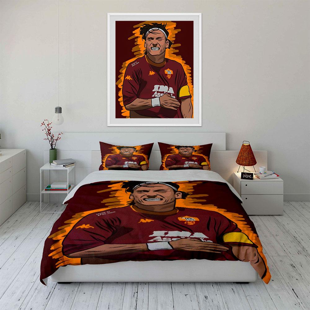 Illustrated football player design. Bedding sets Duvet cover sets Duvet covers Pillowcases(1* Duvet Cover 2* Pillowcases without duvet insert)