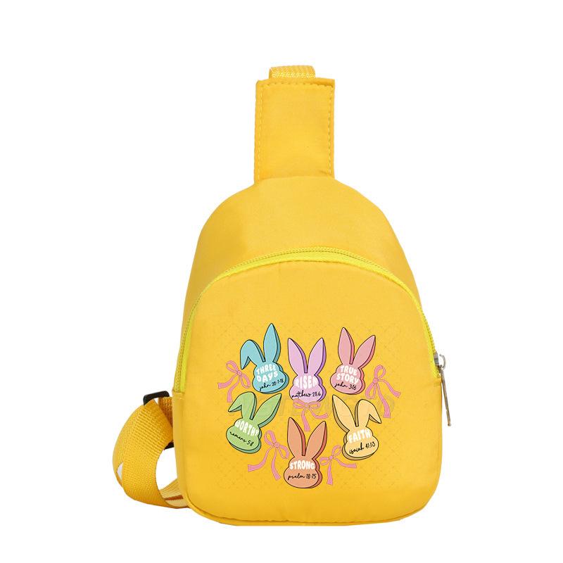 Easter Printed Shoulder Bag Men's and Women's Versatile Casual Children's Breast Bag Crossbody Bag