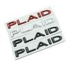 Metal PLAID Letter Logo Car Rear Boot Trunk Decoration Stickers