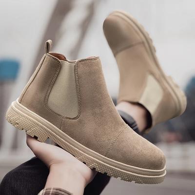 Herren Wildleder Schuhe Mann Chelsea Boots Britischer Stil Outdoor Herren Stiefeletten für Herren
