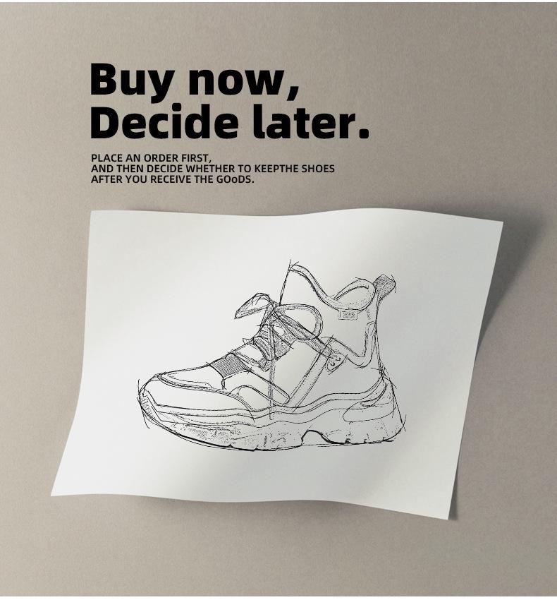 ZHR Women's Warm Velvet Thick-Soled Sneakers, Winter 2023 Casual Black Dad Shoes with Heels