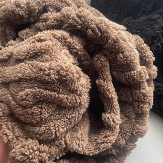 Winter Hat Scarf Combo Fleece Neck Warmer with Ear Protection Knitted Sherpa Hood Windproof Ski Face Covers Stretchy Beanies