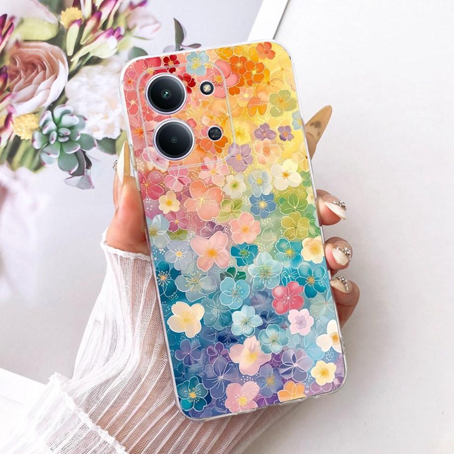 For Xiaomi Redmi 15C 5G 2025 Case Fashion Flower Bow Soft Silicone Clear Back Cover For Xiaomi Poco C85 5G Redmi15C 173MM Bumper