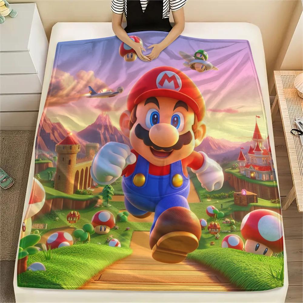 

Mario Colorful Kaleidoscope Blanket, Mario Fan Soft Throw, Perfect Gift.chl 75x90cm