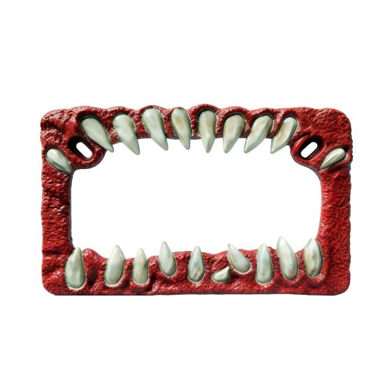 

Motorcycle License Plate Frame Sharp-Toothed Fangs Design License Plate Protector Personalized Motorcycle Accessories красный
