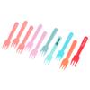 5Pcs Colorful Plastic Fruit Fork Mini Cartoon Children Snack Cake Dessert Food Fruit Pick Toothpick Bento Lunches Party Decor