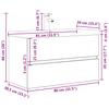2 Piece Bathroom Furniture Set Concrete Grey Particleboard