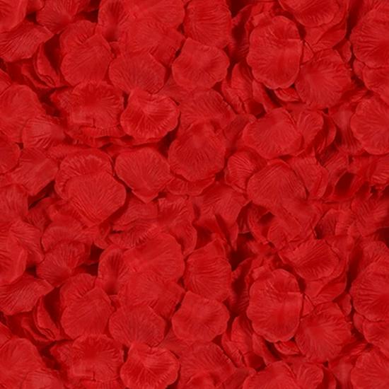 Romantische Rosenblätter - Vlies, Handgestreute Kunstblumen für Geburtstags- oder Hochzeitsdekorationen