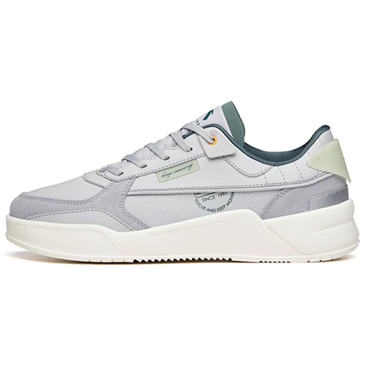 New Anta Breathable Low Top Skateboard Shoes Men's Mist Gray Patchwork 912138823-2