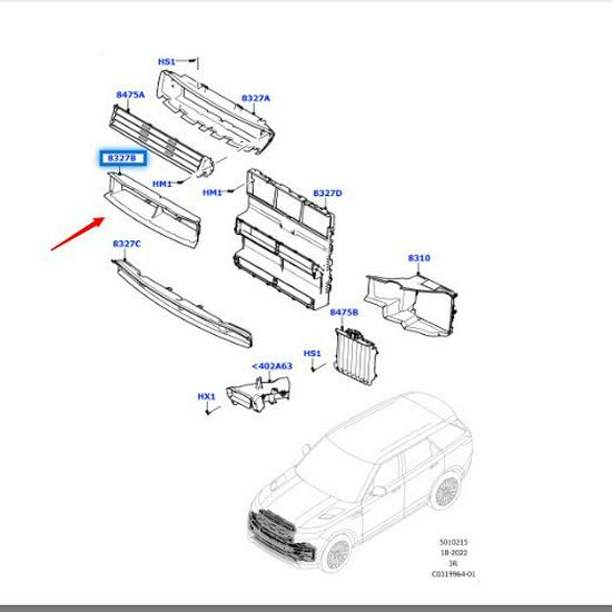 Center Deflector for 2023 Land Rover Range Rover Sport (Model LR168396)