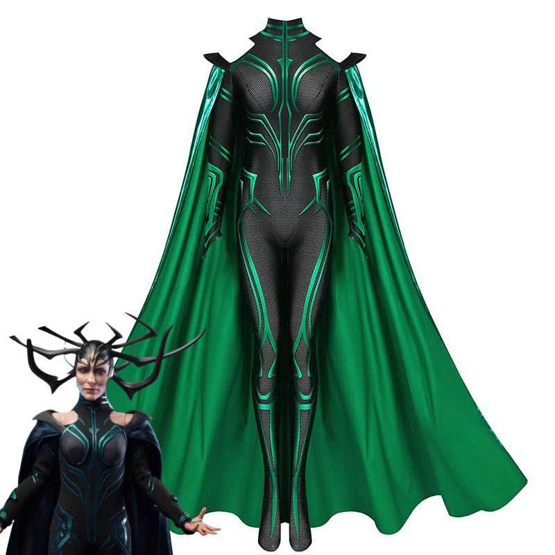 Thor3 Ragnarok Hela Adult Children's Bodysuit Cloak Halloween Costume Perfect For Role Play And Stage Performance