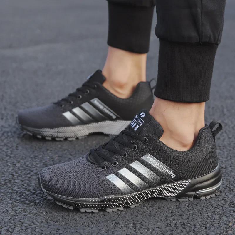 Men's Large Size Casual Sports Shoes - Breathable Fly Woven Popcorn Sneakers