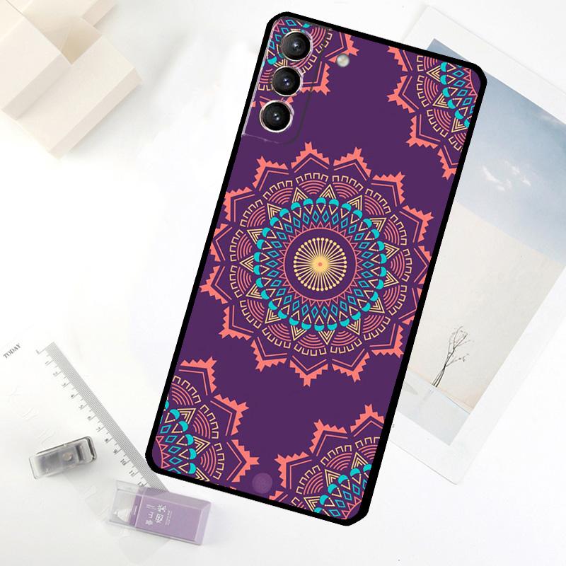 Mandala Chakra Yoga Phone Case For Samsung Galaxy S25 Ultra S20 S21 S22 S23 S24 Ultra S9 S10 Plus S24 FE Cover