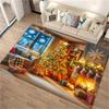 Warmful Christmas Dog Area Carpet, Rug for Living Room Bedroom Sofa Kitchen Doormat Decor,Kid's Non-slip Floor Mat New Year Gift