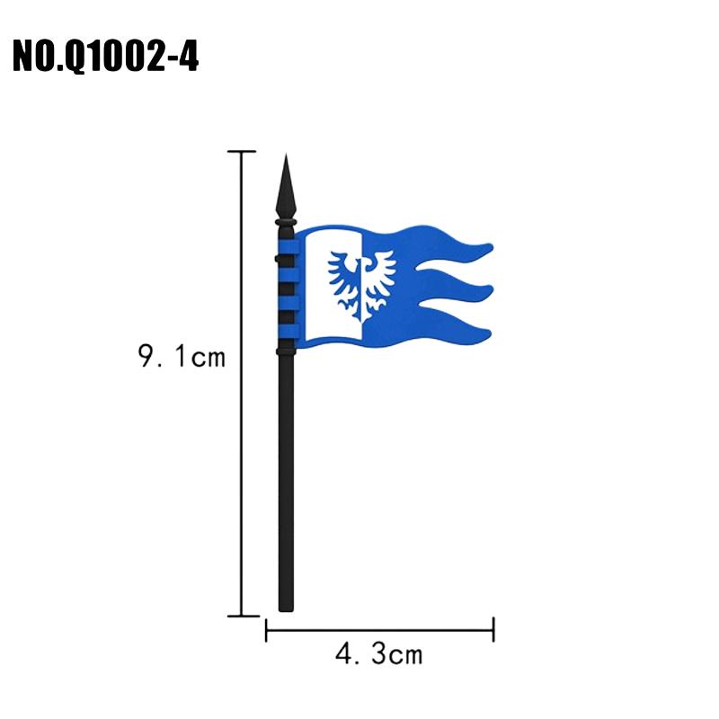 Medieval Military Castle Knight Soldier Shields Building Blocks Flags Movie Figures Accessories Mini Compatible Brick Toy Gifts