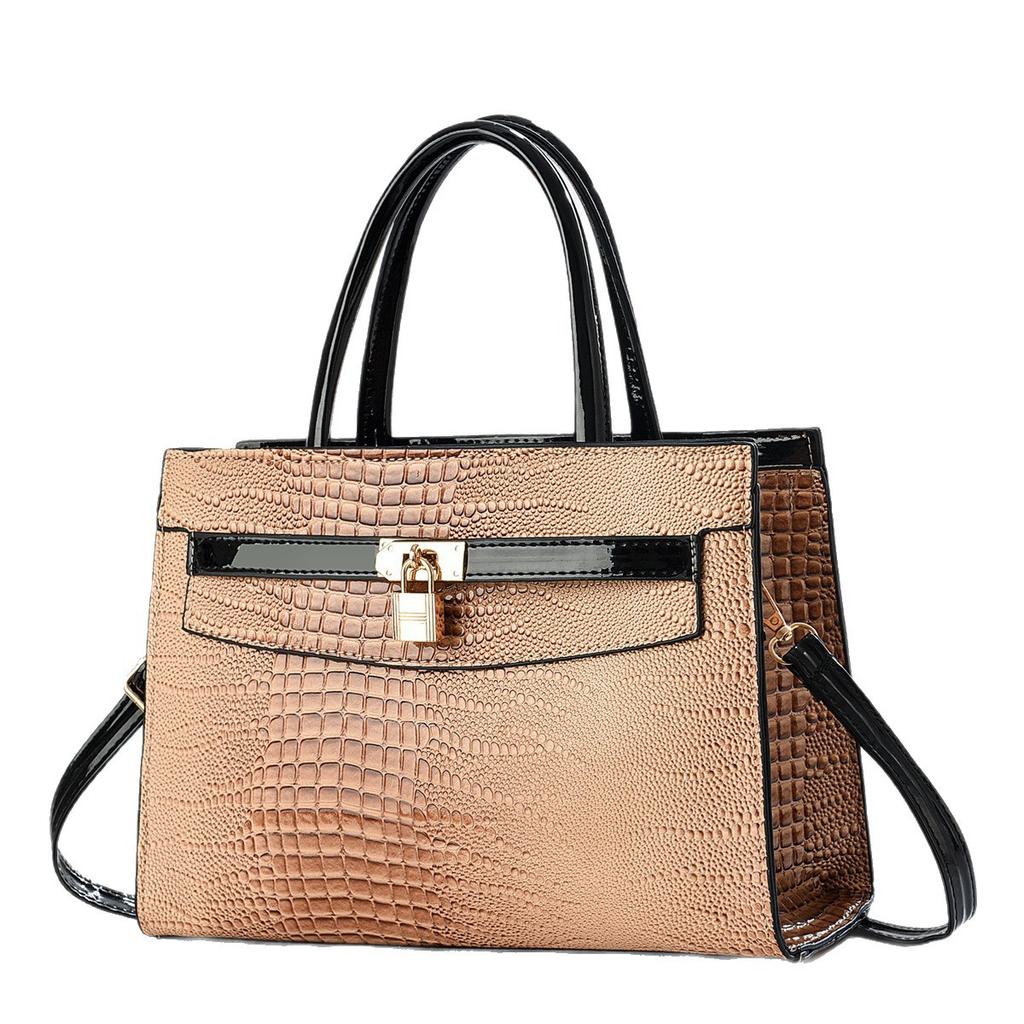 Temperament handbag New large-capacity stone pattern messenger bag Fashion casual commuter shoulder bag