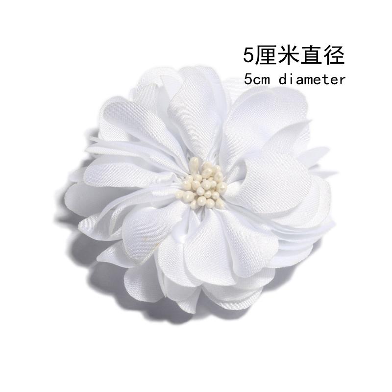 10 STÜCKE 23 Farben 5cm Neugeborene Vintage Knitterstoffblumen mit passendem Ende Do Old Chiffon Haarblumen für Hochzeitsdekoration