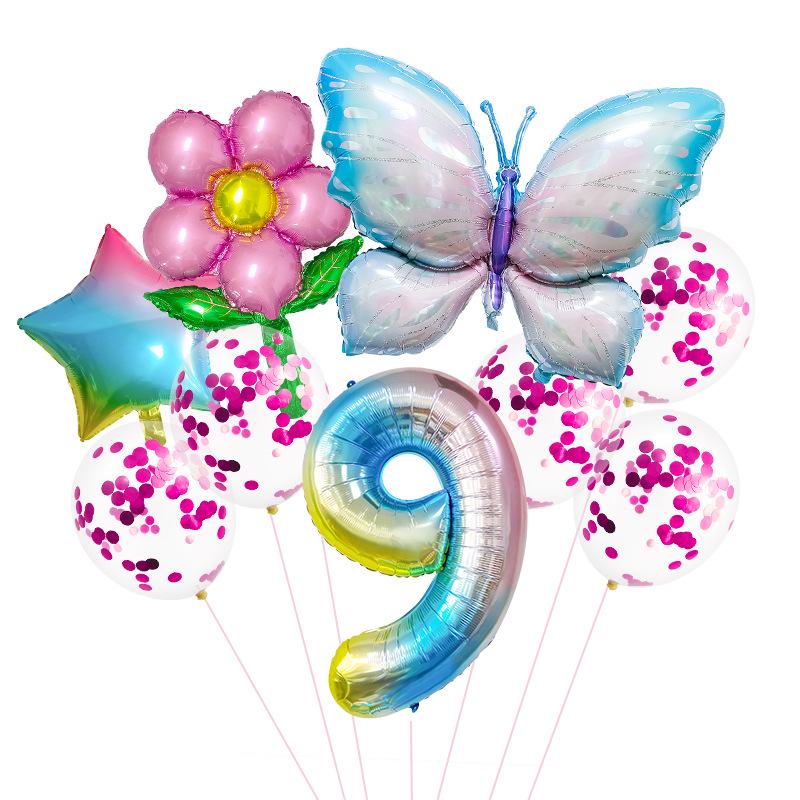 Butterfly Digital Balloon Set - Birthday Party Foil Decorations
