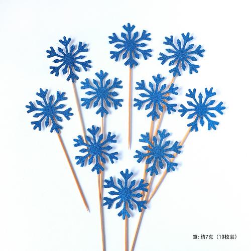 10pc/set Wholesale Snowflake Cupcake Toppers Baby Girl Frozen Birthday Party Decoration Kids Christmas Cake Supplies Accessories