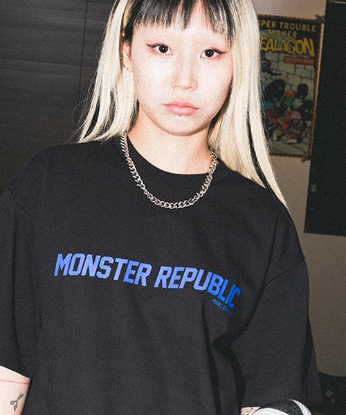 Monster Republic Monster Basic Logo Blue T-Shirt Black White/L