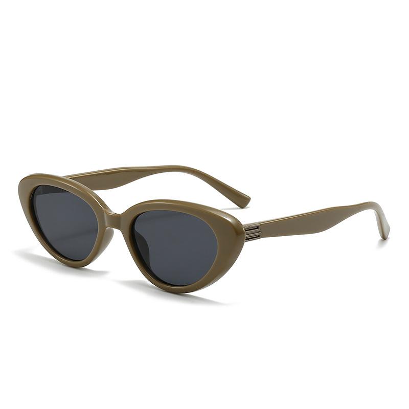 YX small frame cat's eye black super sunglasses women's new retro glasses repairing and showing white sunglasses women's OZ