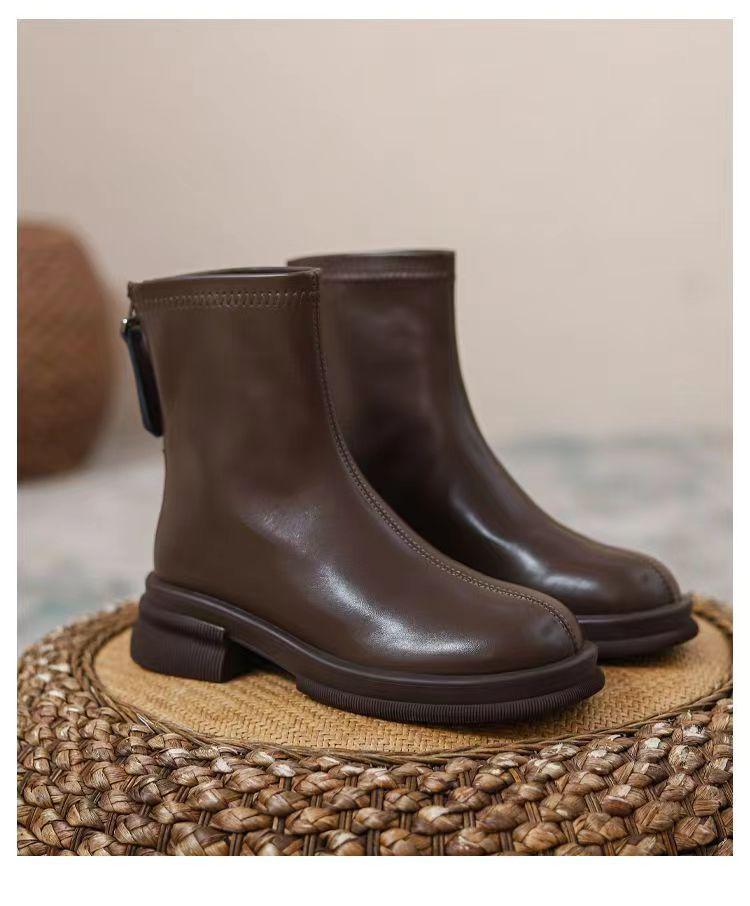 Dámské martensky 2025: Nový horký styl, silná podrážka, britské zeštíhlující kotníkové boty na jaro a podzim