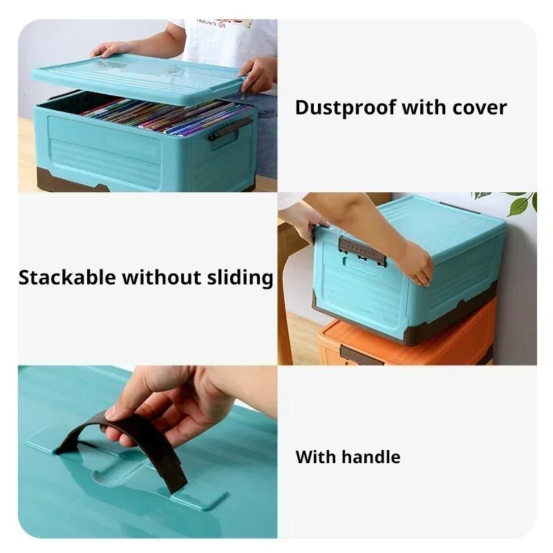 Camping Storage Box Folding Multifunction Space-Saving Storage box Book box Folding book Portable storage Car Backup box