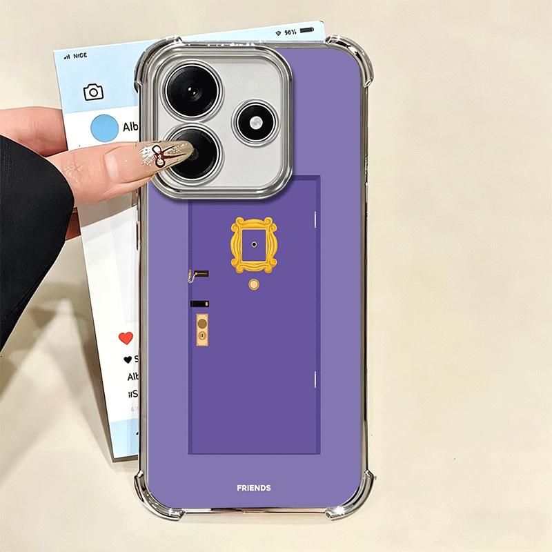 Friends Tv Show Theme Plating Phone Case For Xiaomi Redmi Note 14 15 Pro Plus 13 12 11 11S 11T 10 9S 9 5G Anti-Fall Airabag Cove
