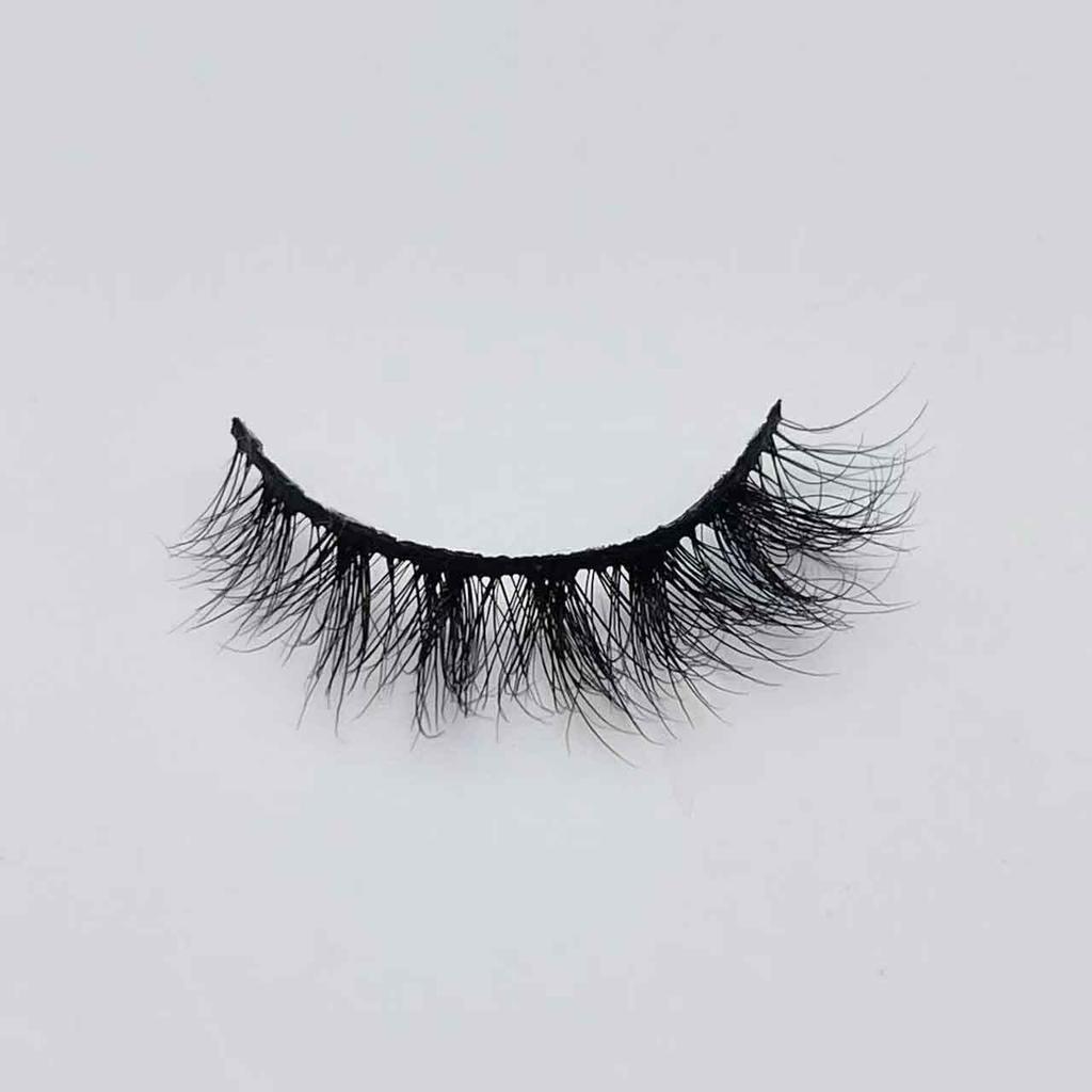 New Product 12mm Natural Mink Hair False Eyelashes European And American Eyelashes Hard Stem Short Eyelashes False Eyelashes