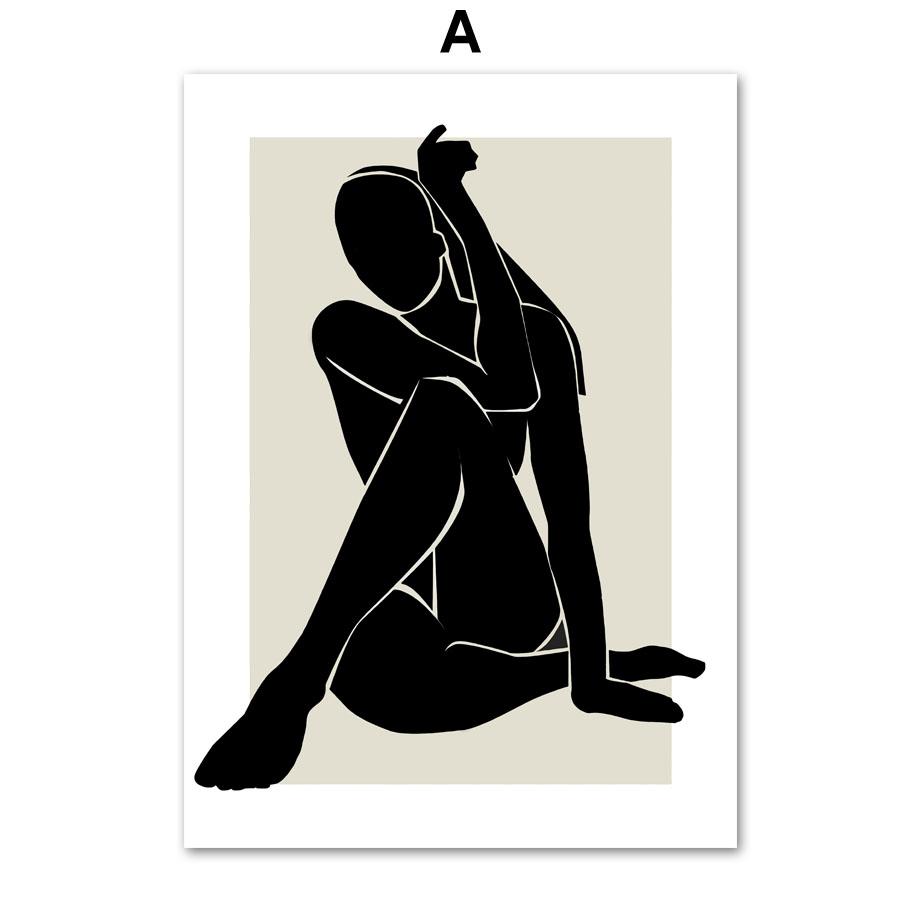 Minimalistické Abstraktní Body Line Figura Citáty Severské plakáty a tisky Nástěnné umění Obraz na plátně Dekor Obrazy do obývacího pokoje