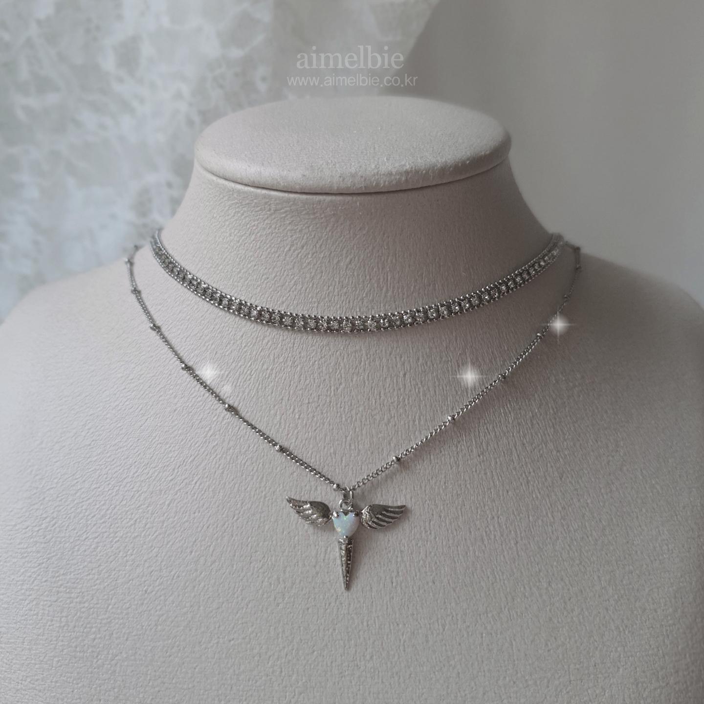 

Многослойное Колье «Ангельская Жезл» - Серебро (Ожерелье Kep1er Масиро)