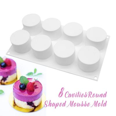 8 with Cylindrical Silicone Mold Mousse Cake Mold Baking Utensils Handmade Soap Scented Candle Mold