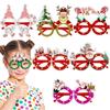 Christmas Decorations 2024 Glasses Frame Santa Snowman Eyeglasses Adult Kids Christmas Props Gift New Year Party Supply