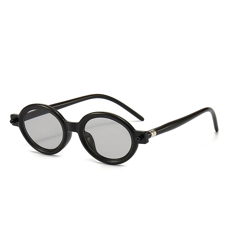 

Vintage Small Oval Sunglasses Women Men Brand Designer Black Punk Sun Glasses Female Fashion Popular Round Eyewear