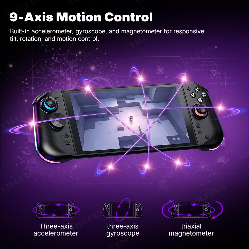 Magnetic Wireless Controller For Switch 2 One-Key Wake Up RGB Light Hall 3D Joystick Turbo Gamepad Programmable Back Buttons Set