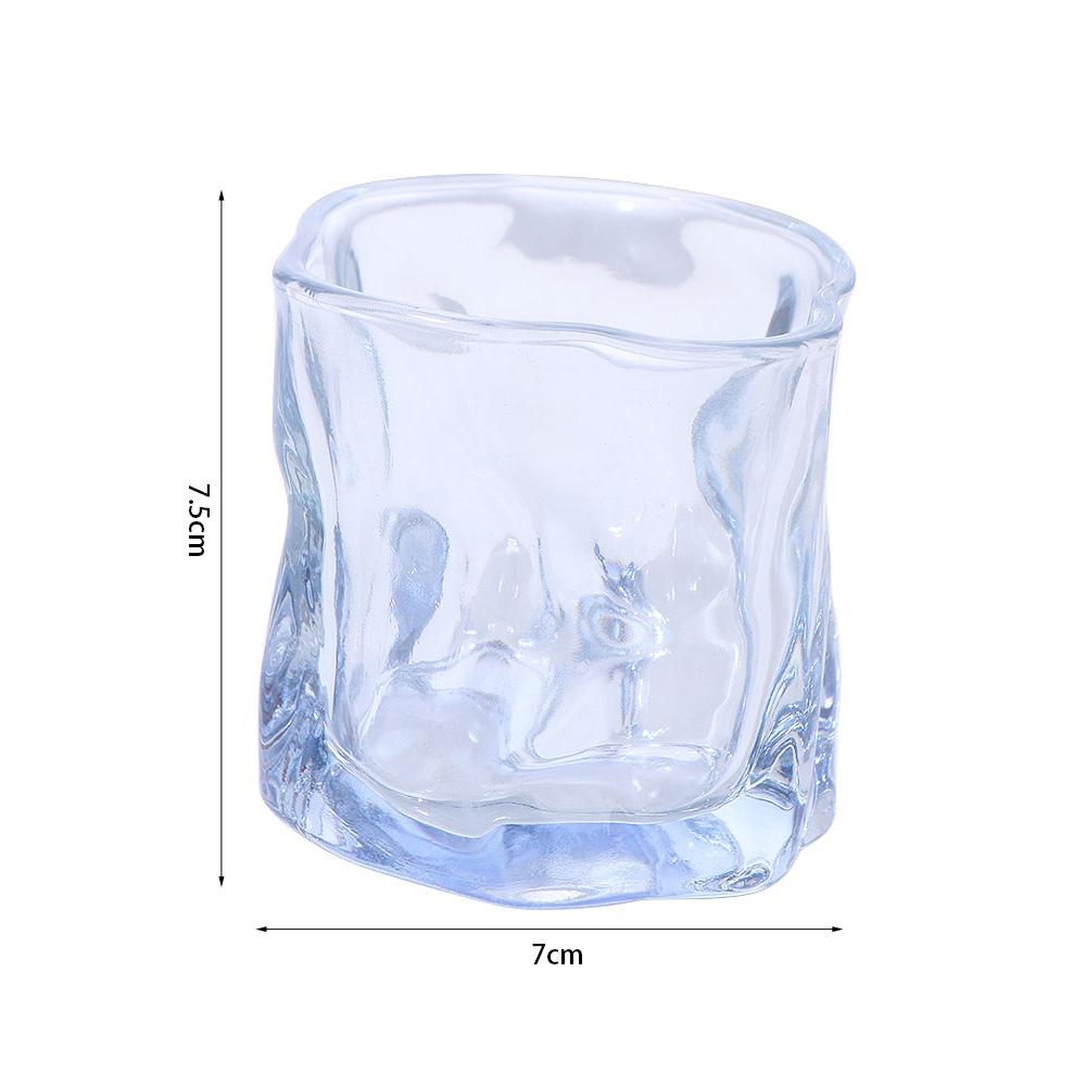 6Pcs Comfortable Grip Irregular Cup 200ML Cocktail Drinking Glasses Creative Whisky Glass Cup  Bar