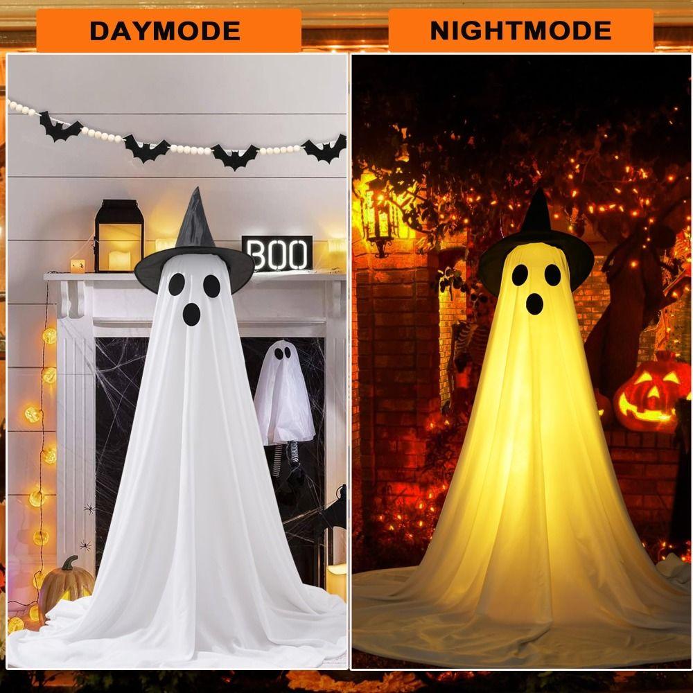 Scary Lighted Spooky Ghost Decor Funny Standing Ghost Light  Ghost Festival