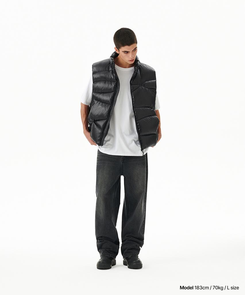 Mahagrid Wavy Down Vest Black(Mg2Fwmb902A)