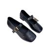 Foreign trade retro small leather shoes 2025 spring and autumn new one-word buckle with soft sole Mary Jane flat single shoes women
