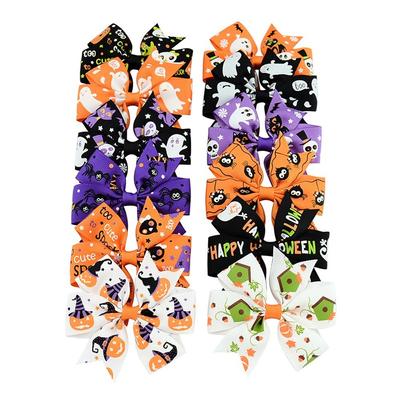 Skeleton Halloween Bow Hair Clip Pumpkin Bat Duckbill Clip Creative Pumpkin Hairpin  Cosplay