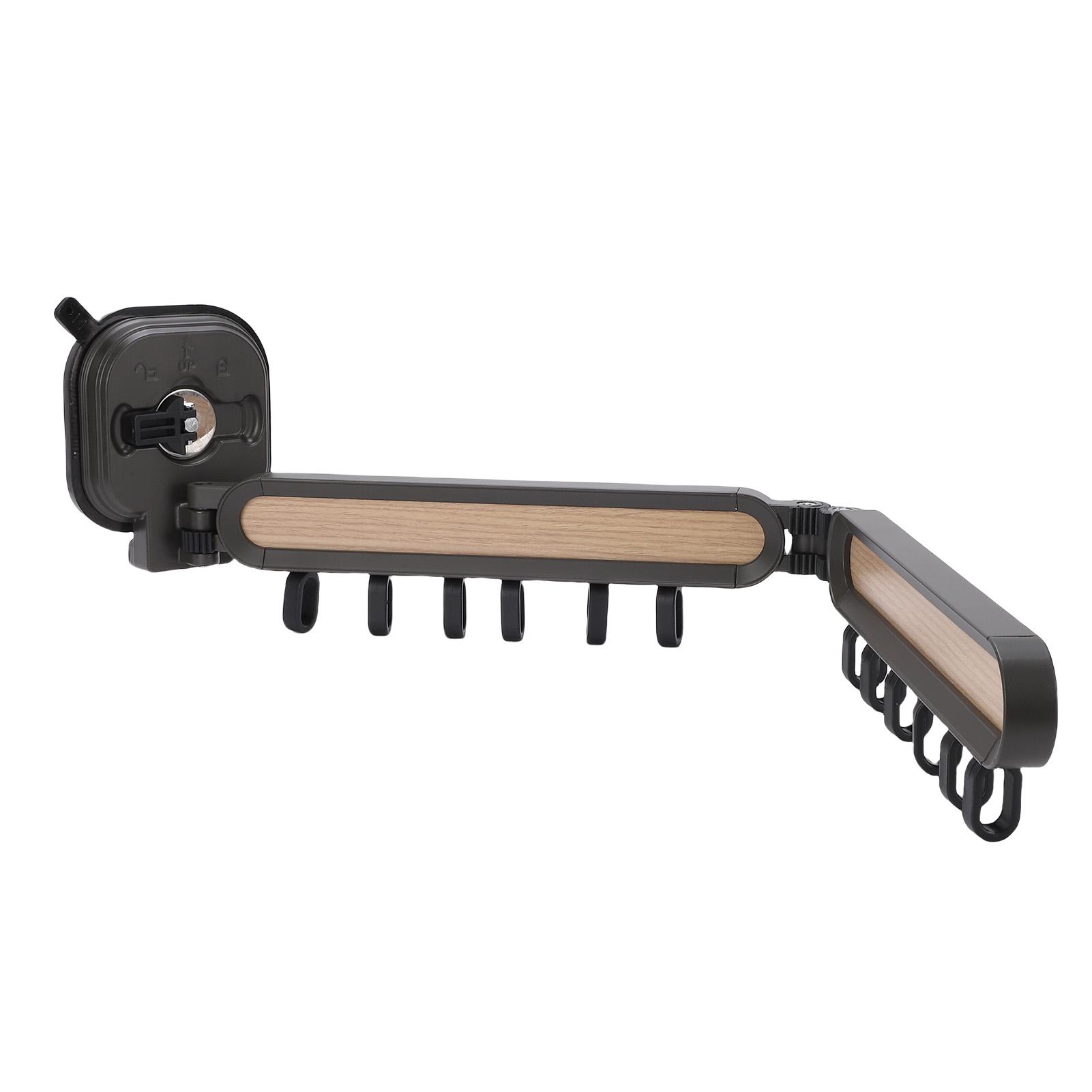 

Wall Mounted Clothes Drying Rack Aluminum Alloy Retractable Folding Clothes Hanger Rack with Suction Cup for Laundry