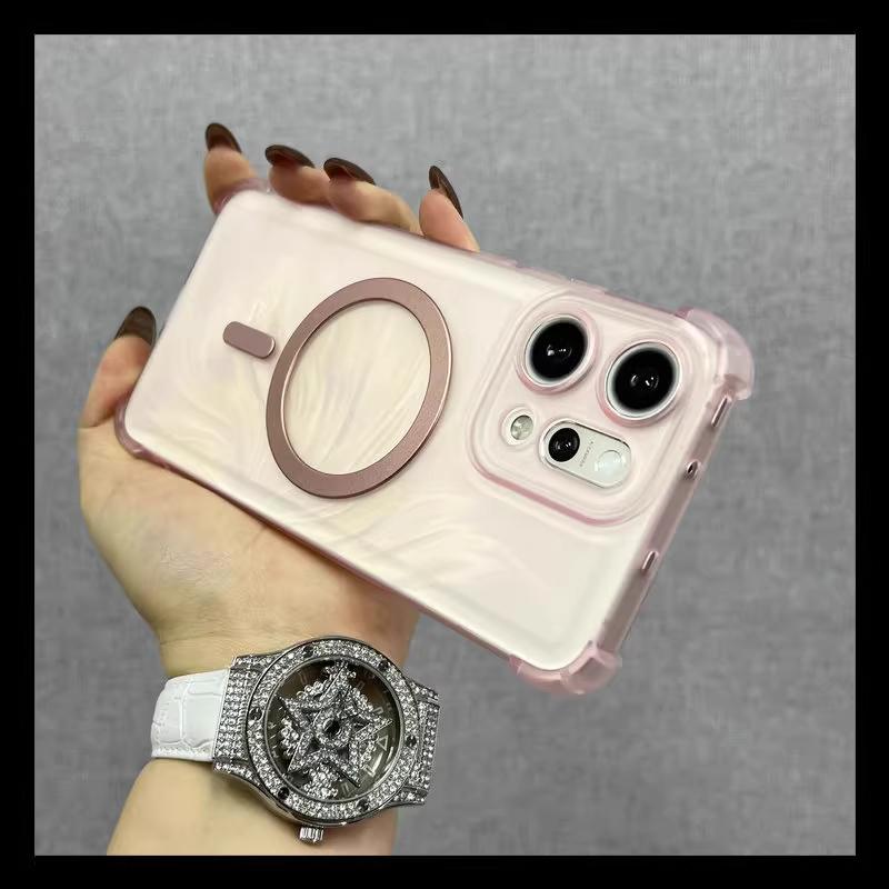 Airbag Shockproof Magnetic Wireless Charging Case on For Samsung Galaxy S25 S24 S23 S22 S21 S20 FE Ultra Plus Edge Magsafe Cover