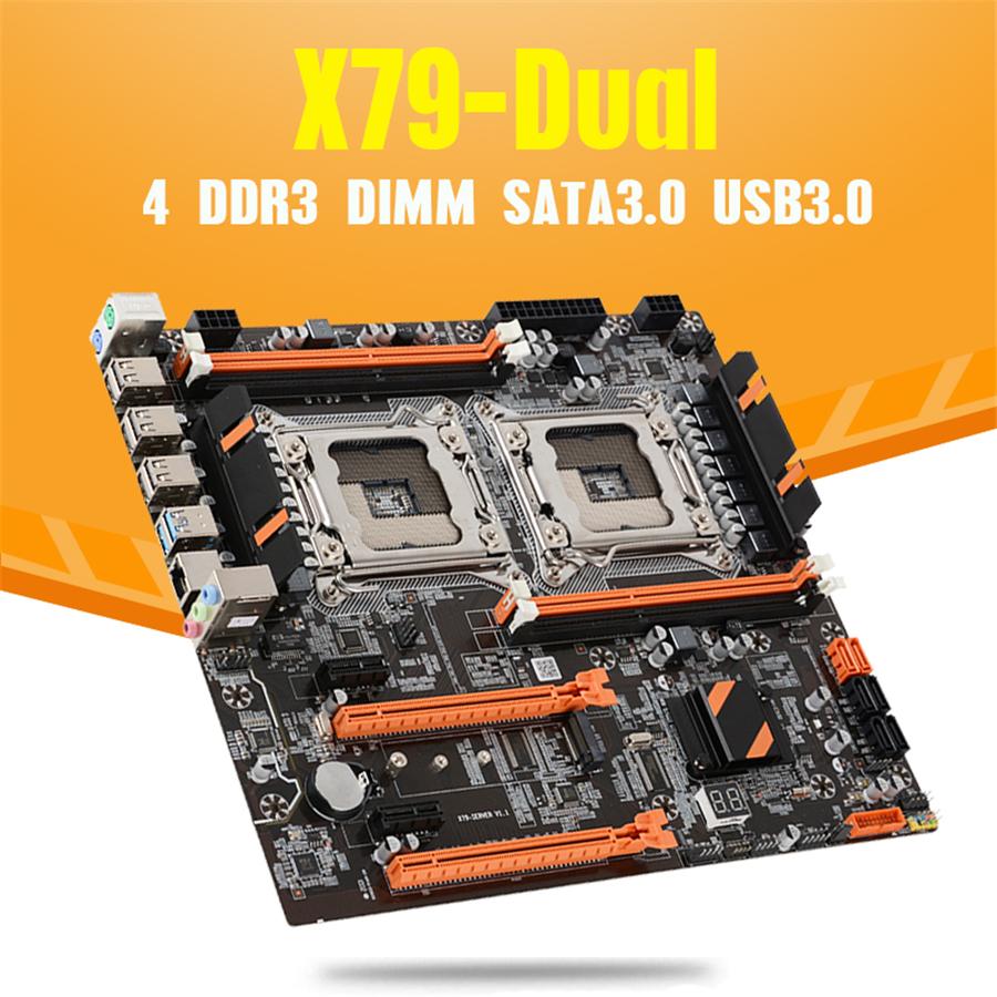 X79 Dual-processor Motherboard Lga 2011.4 * Ddr3 Reg Ecc Usb3. 0 STA3 PCI-e 3.0 with CPU Motherboard
