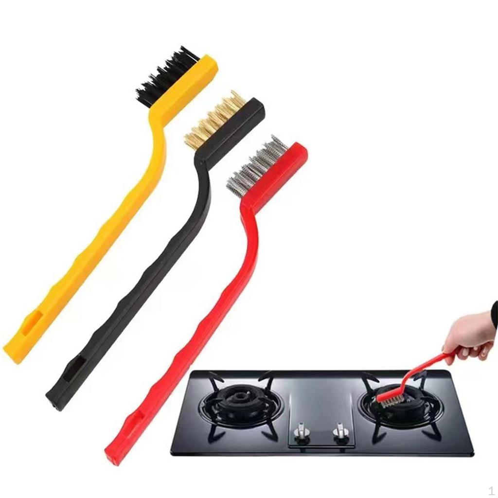 3 Pieces Wire Brush Set for Cleaning,Complete Cleaning Kit,Scratch Brushes Paint Rust